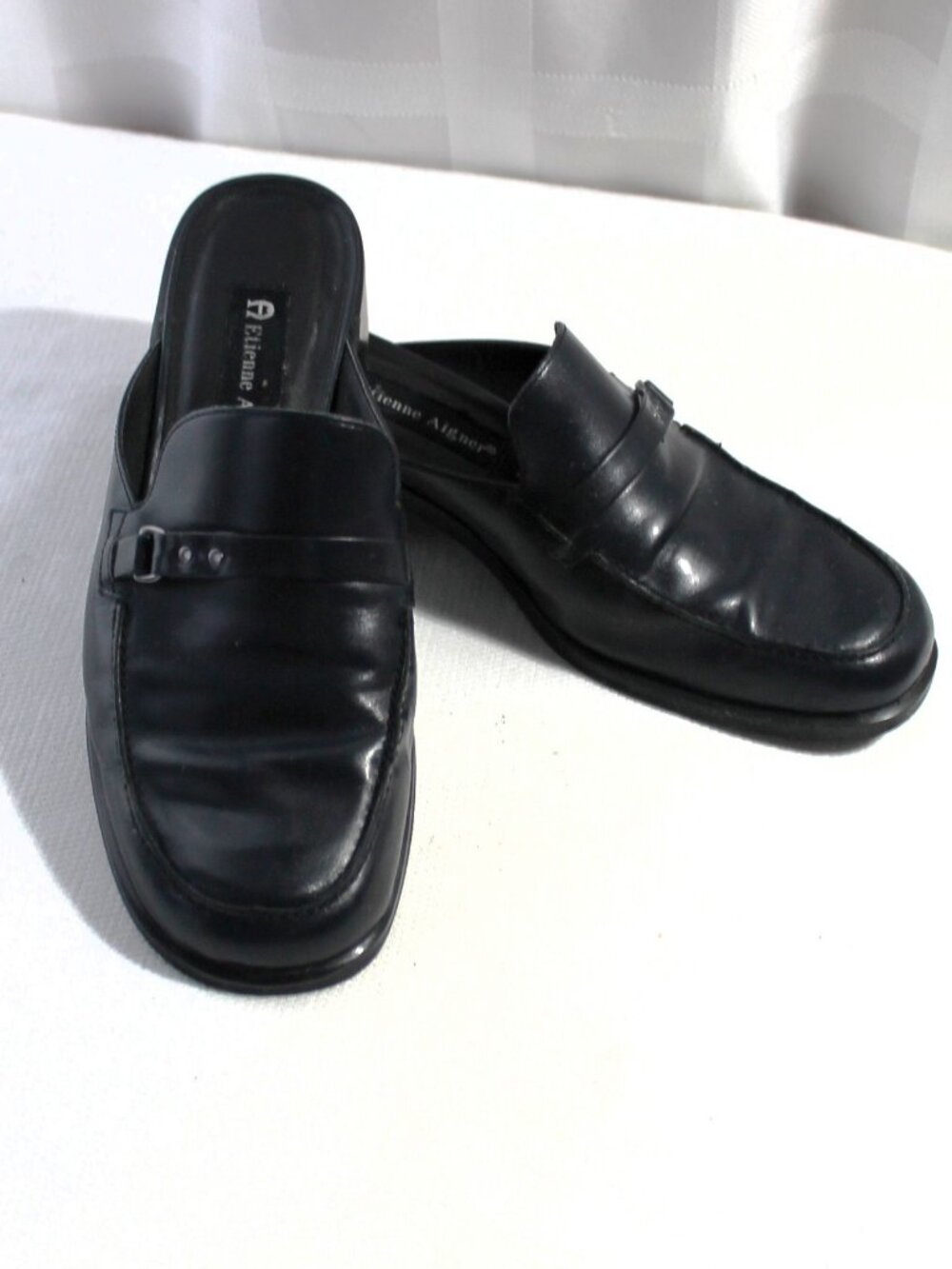 Etienne Aigner "Ruthie" Navy Blue Mules 7.5M